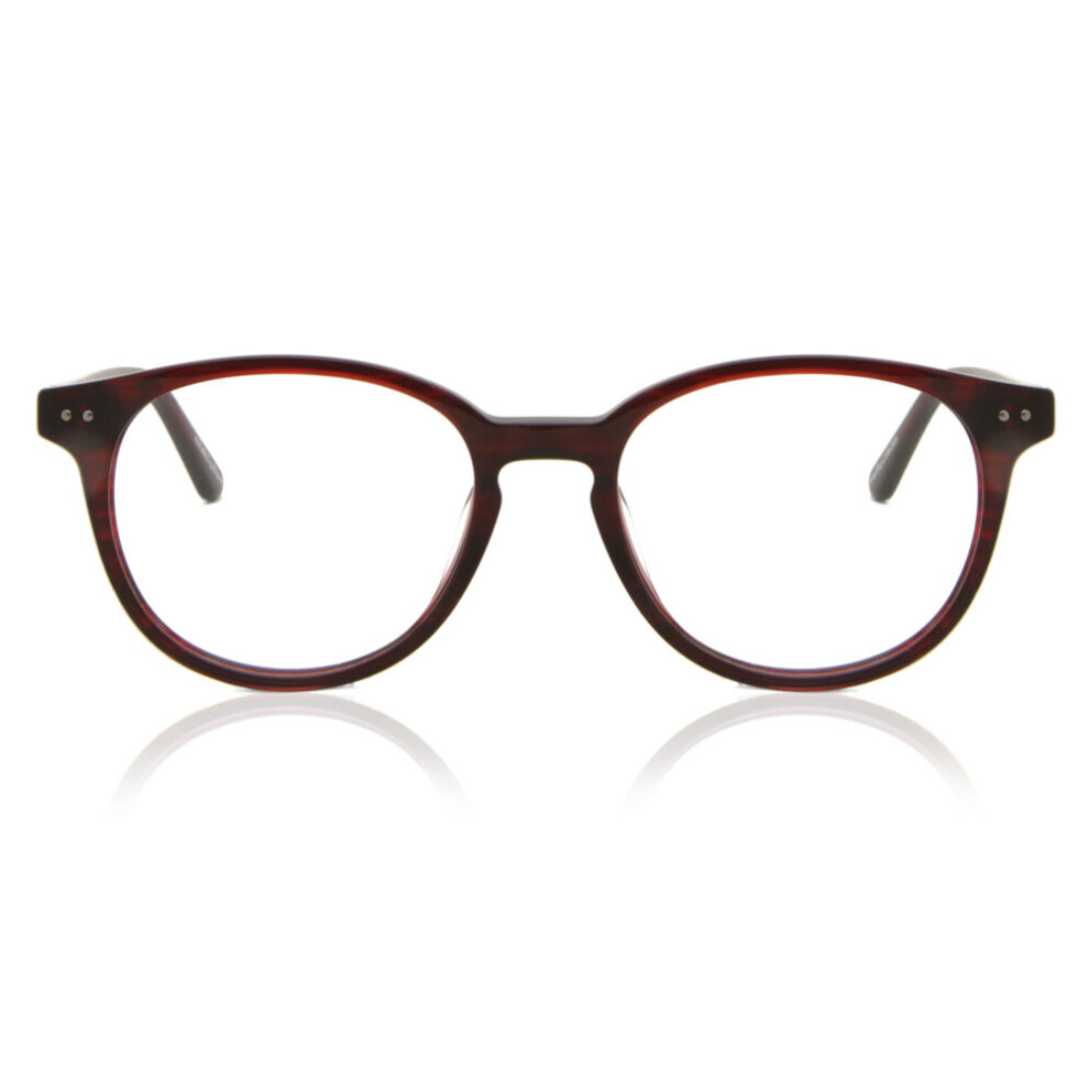 Smartbuy Collection Burgundy Full Rim Oval Kensington Ac32d Unisex Eyeglasses