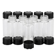 Pxyelec Clear Liquid Sampling Sample Glass Bottles Vials Screwcap Capacity 10 ML(1/3 Oz) Pack of 10 (Clear)