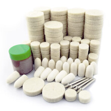 Merryland Flet Polishing Wheel for Dremel 145pcs, Polishing Pad Buffing Wheel Cone 140pcs Polishing Compound Paste 1pcs and Mandrel 4pcs, Rotary Tool