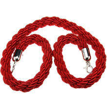 1.5M Twisted Red Queue Barrier Rope Divider Crowd Control Stanchion Barrier Rope with Hook