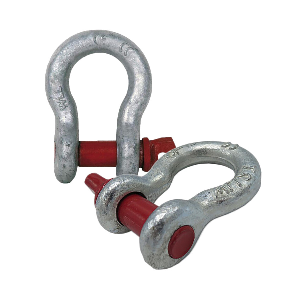 Doja Barcelona Bow Shackles High Strength Steel - Pack 2-2 Tonnes D Ring - 1/2" - Shackle Screw Pin Shackle Heavy Duty Lifting Shackles Ideal For 4X4 30893177