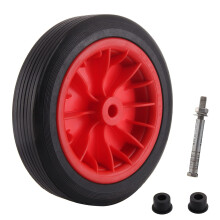 Youyijia 1Pcs 12" Wheelbarrow Wheel 3.50-4.00/8 + 120mm PU Puncture Proof Solid Industrial Wheelbarrow Wheel Replacement Tyre for Most Unicycles Truc