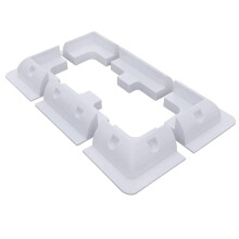 VIVLLEN Solar Panel Mounting Brackets ABS Bracket Kit 6PCS Drill-Free Widely Used on Roofs of RV,Caravans,Vehicles,Camper Vans,Garages,Sheds,Deck of