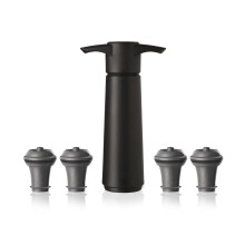 VacuVin Black Pump + 4 Caps