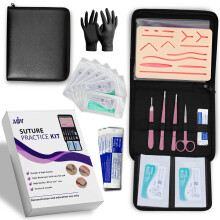 Suture Practice Kit For Medical Students, Veterinarians, Nurses | Silicone Skin Suture Pad With Protective Horizontal And Vertical Mesh Layer To Enha
