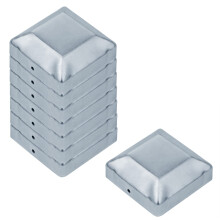 TSSS 8 PCS 75x75mm Post Caps Steel Fence Post Caps, Decorative Pyramid Shape Cover