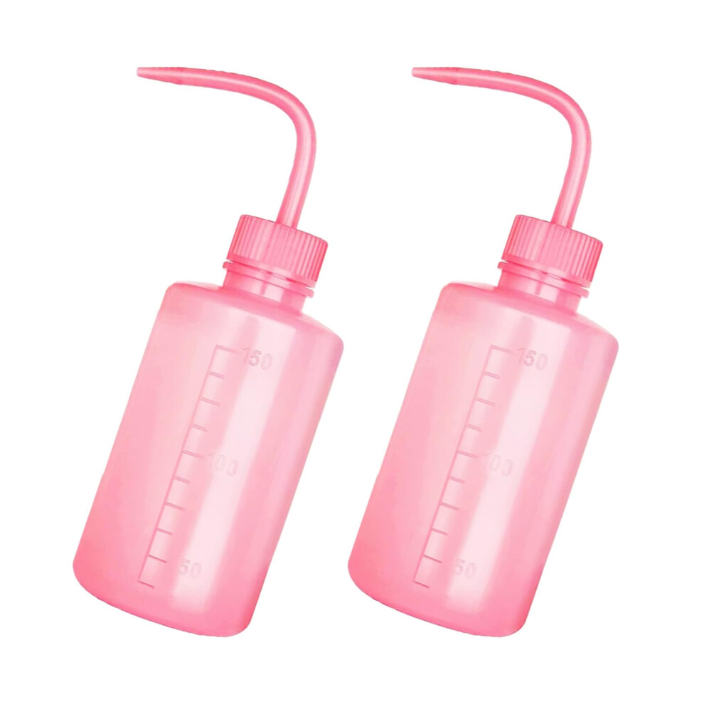 2Pcs Pink Safety Wash Bottle Tattoo Wash Bottles With Scale Labels Plastic Lab Squeeze Bottle,Safety Lab Wash Bottles With Narrow Mouth,Safety Wash B 46608048