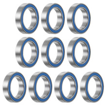 sourcing map 10pcs 6701-2RS Miniature Deep Groove Ball Bearings 12x18x4mm Rubber Sealed Bearings for TRX4 1/10 RC Cars Trucks, 3D Printer, P6 (ABEC 3