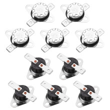 sourcing map KSD301 Thermostat 70C/158F 10A Normally Closed N.C Adjust Snap Disc Temperature Switch for Microwave,Oven,Coffee Makers 10pcs,Bakelite