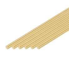 sourcing map 6 Pcs 1/8"(3mm) Dia Brass Solid Round Rod, 12"(305mm) Length H62 Brass Lathe Bar Stock Round Brass Rod for DIY Crafts Industry Construct