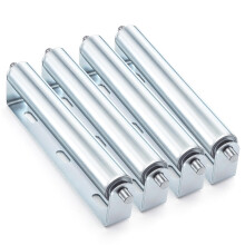 Elsjoy 4 Pack 10 inch Long Roller and Bracket Set with 1.5" Diameter, Galvanized Steel Conveyor Roller for Conveying Heavy Objects, Canoe, Kayak, Woo