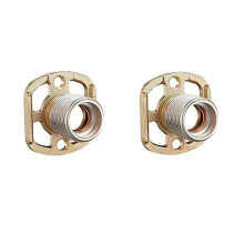 BSP Wall Mounting Bar Valve Fixing Brackets for Bar Shower Or Bath Mixer Tap (Pair) | Shower Fixings | Wall Mount Kit | Fast Fit Fixings | Pair |