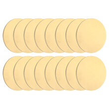 sourcing map 16pcs Brass Sheets, 0.06" Thickness x 0.79" Diameter Round Plate H62 Brass Metal Sheet for Crafting Carving Stamping DIY Handicrafts Mod