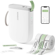 NIIMBOT D11 Upgraded Version Label Maker Machine with 3 Rolls Tape, 300DPI Mini Portable Label Printer, Bluetooth Label Maker with Multiple Templates