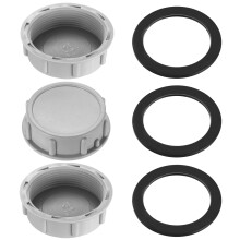 3 Pcs 54mm Kitchen Sink Waste Pipe Blanking Cap - Trap Blanking Cap with Female-Thread Washer Stop Ends - Washing Machine Plumbing Fittings - Sealing