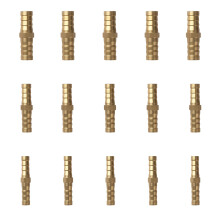 15 Pcs Brass Barb Hose Fittings, 6mm 8mm 10mm Hose Connectors, BrassHose Barb Fittings, 2 Way Straight Connector Coupler for Air Line Water Pipe Hose