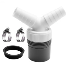 Drain Y Connection Adaptor for Dishwasher and Washing Machine,0.75"-0.95" Double Pipe Thread Y Adapter for Hose Diameter 40 mm Input with Hose Clamp