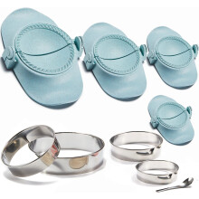 4pcs Dumpling Empanada Press Maker Meatpie Cutter Set (Blue)
