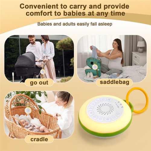 White Noise Machine with 11 White Noise Adjustable, Night Light,  Speaker,Timing Function 2