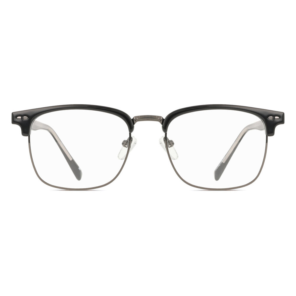 Smartbuy Collection Full Rim Browline Black Gunmetal Murf 886B Men Eyeglasses