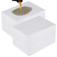 50PCS Spill Absorbent Pads 25 x 33cm 2mm Heavyweight Oil Absorbing Mats,White Absorbing Heavy Weight Oil-Only Absorbent Mat Pad for Workshop Garage a