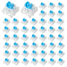 YEVON 50Pcs Blue Mechanical Keyboard Switches - Clicky Keyboard Switches with 3-Pin Mount - Keycap Replacement Set for DIY Custom Builds, Gaming & Ty
