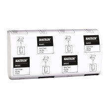 Katrin 100669 Basic quality Interleaved Zig Zag hand towels, 1-Ply, natural (Pack of 5000)