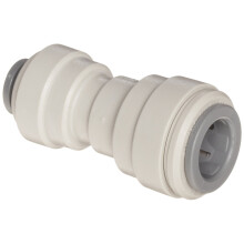 John Guest Reducing Straight Connector 1/2 inch Tube OD x 5/16 inch Tube OD (one Supplied)