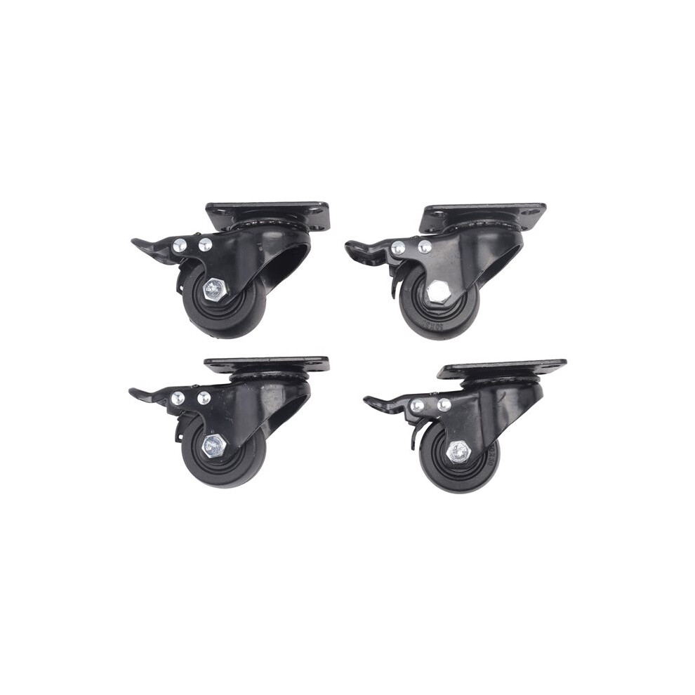 2" 4Pcs Swivel Casters With Brakes Heavy-Duty Swivel Casters Industrial Heavy-Duty Nylon Wheels 600Kg Load Capacity 6031170360728