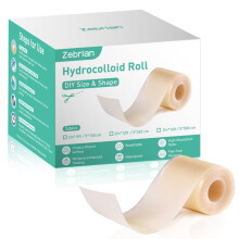 Hydrocolloid Roll,Hydrocolloid Patch Plasters Self-Adhesive Large Wound Dressings Waterproof Dressings Bandages Extra Thin-DIY Size & Shape (Light Gr