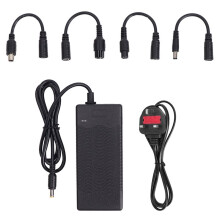Chargeur de Batterie au Lithium 65 W 42 V 2 A pour Trottinettes Électriques avec Câble Adaptateur et Prise Britannique