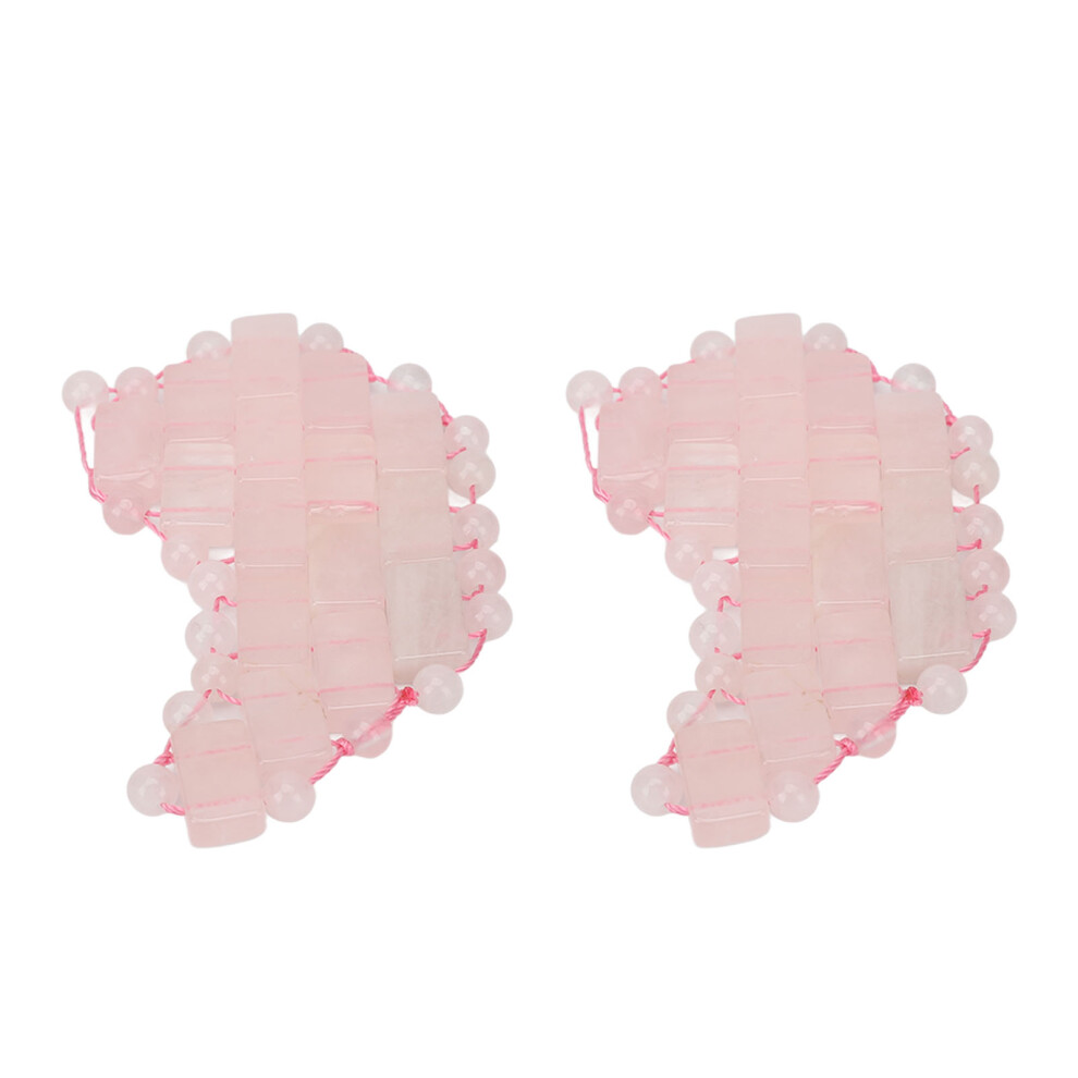 2Pcs Rose Quartz Jade Eye Mask for Anti-Aging, Wrinkles & Puffiness