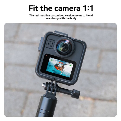 For  Max2 Protective Frame Cage with Dual Cold Shoe Extension Protective Cage Case for  Max2 Action Camera 2