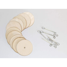 celloexpress 10mm Cotter Pin Joints Wooden - Teddy Bear & Soft Toy Making Limbs and Head Joints - Pack of 25