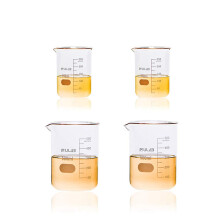 ULAB Scientific Glass Beaker 8.5 oz 17 oz, 2 Sizes 250ml 500ml, 2pcs for Each Size, 3.3 Borosilicate Griffin Low Form with Printed Graduation, UBG101