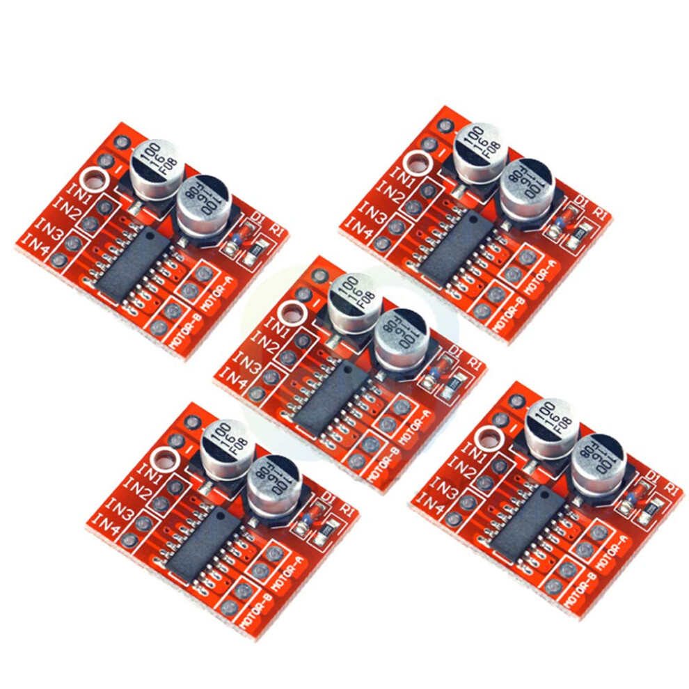 Hailege 5Pcs 1.5A 2 Way L298n L298 Dc Motor Driver Drive Board Dual H-Bridge Pwm Stepper Speed Controller Driver Module 78789418