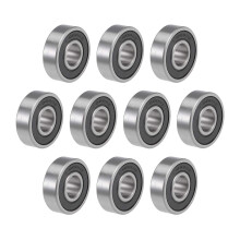 sourcing map 6000-2RS Deep Groove Ball Bearings Z2 10mm x 26mm x 8mm Double Sealed Chrome Steel 10pcs
