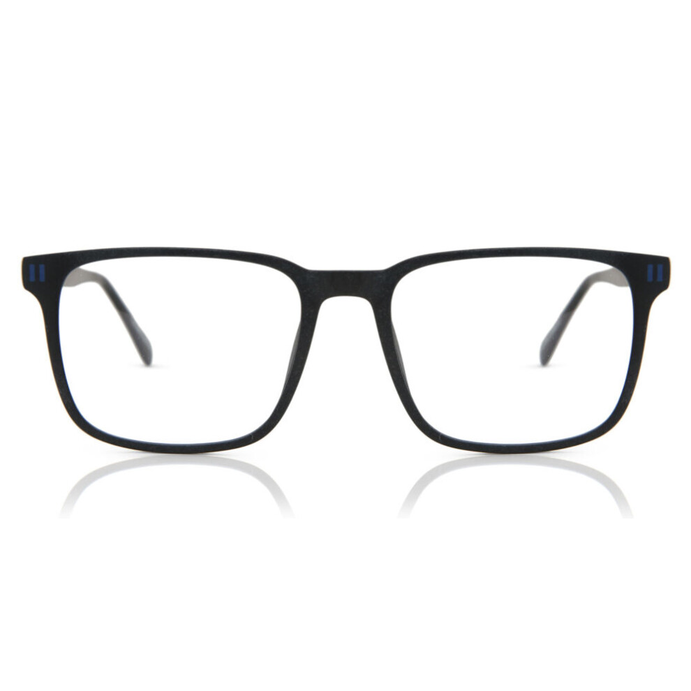 Smartbuy Collection Full Rim Square Matte Black Molave Ac11a Unisex Eyeglasses