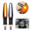 24LED Motorcycle Turn Signal Lights White Amber Dynamic Indicators Front Rear Flasher Blinker Light for Motorcycle 3