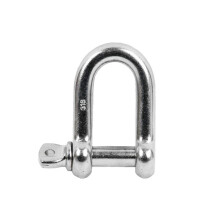 DOJA Barcelona Steel Shackle Galvanized Steel - M10 - Pack of 10 Straight D-Shackle Rings for Hanging Punching, Bag Steel Cable and Chain Heavy Duty,