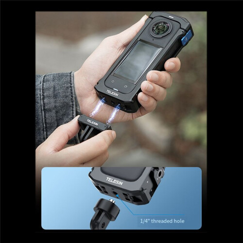 TELESIN for  X4 Camera Cage Aluminum Alloy Protective Vlogging Frame for Enhanced Durability and Performance 2