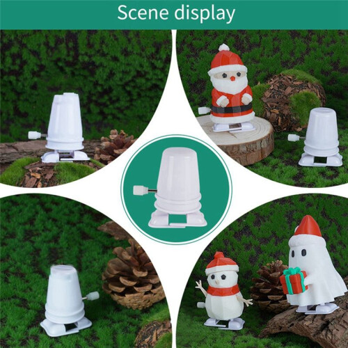 6Pcs Clockwork Legged Robot Christmas Clockwork Self-Propelled Movement Educational Toys 3D Printed Accessories 1