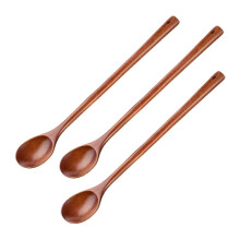 3 PièCes CuillèRes à MéLanger en Bois Cuisine Soupe CuillèRes à Servir CuillèRes à Long Manche pour la Cuisine en Remuant Servir la Cuisson