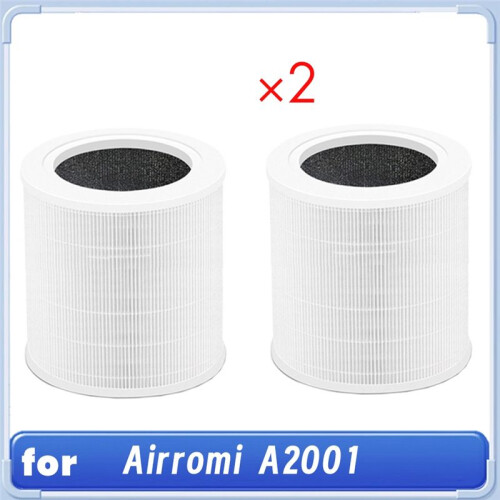 A2001 Replacement Filter for Airromi Air Purifiers H12 True HEPA 3-in-1 High Efficiency Filter 2 Pcs 1