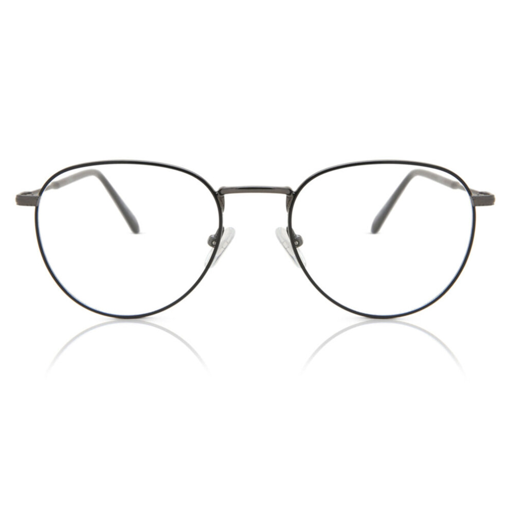 Smartbuy Collection Full Rim Oval Black Gunmetal Grey Akami 920E Unisex Eyeglasses