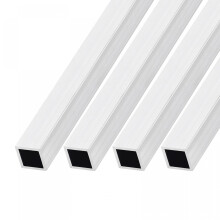 sourcing map Square Aluminum Tube (20mm x 20mm x 2mm x 200mm) 4Pcs, 6063 Aluminum Tubing - for Home Furnishing, Machinery