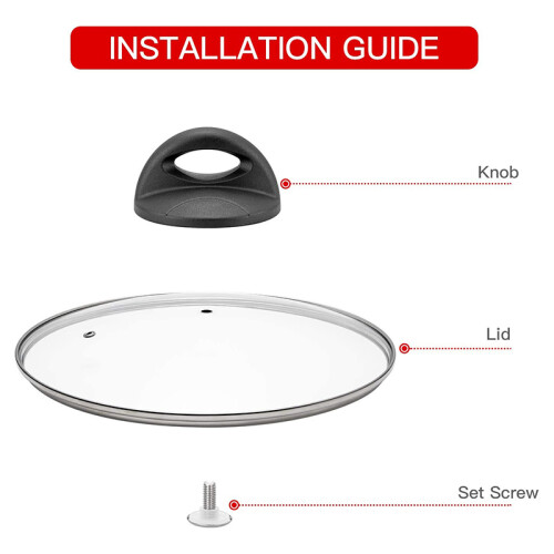 Universal Pot Lid Replacement Knobs, Heat Resistant Pan Lid Holding Handles (2 Pack), Small 2