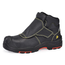 Safetoe Welding Work Boots - 8387 S3 Anti-static ESD Cowhide Welder Safety Shoes 300 Heat Spark Resistant Stitch and Lace Protective Cover Rubber S