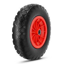 Trintion 16" Wheelbarrow Wheel 4.80/4.00-8 Pneumatic Trolley Wheel Load 100Kg Puncture Proof Solid Tyre with 16mm Bore Heavy Duty Replacement Tire fo
