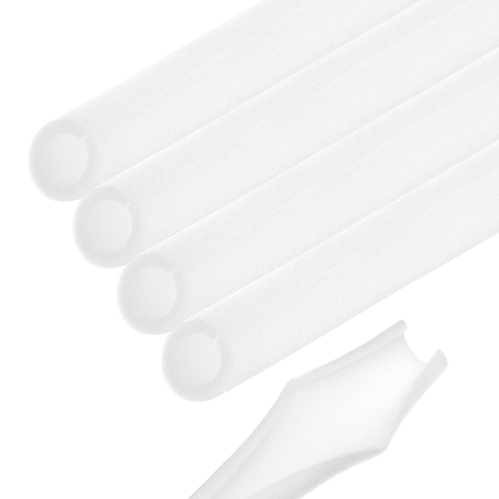 Rebower 4Pcs Pipe Insulation Foam Tube 20X30mm 3Ft Heat Preservation Foam Pipes [For Copper Water Pipe Freeze Protection] - White 18973020
